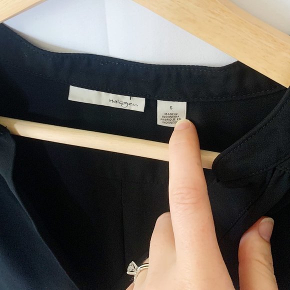 Halogen Black Oversized Blouse Size Small - Picture 3 of 6